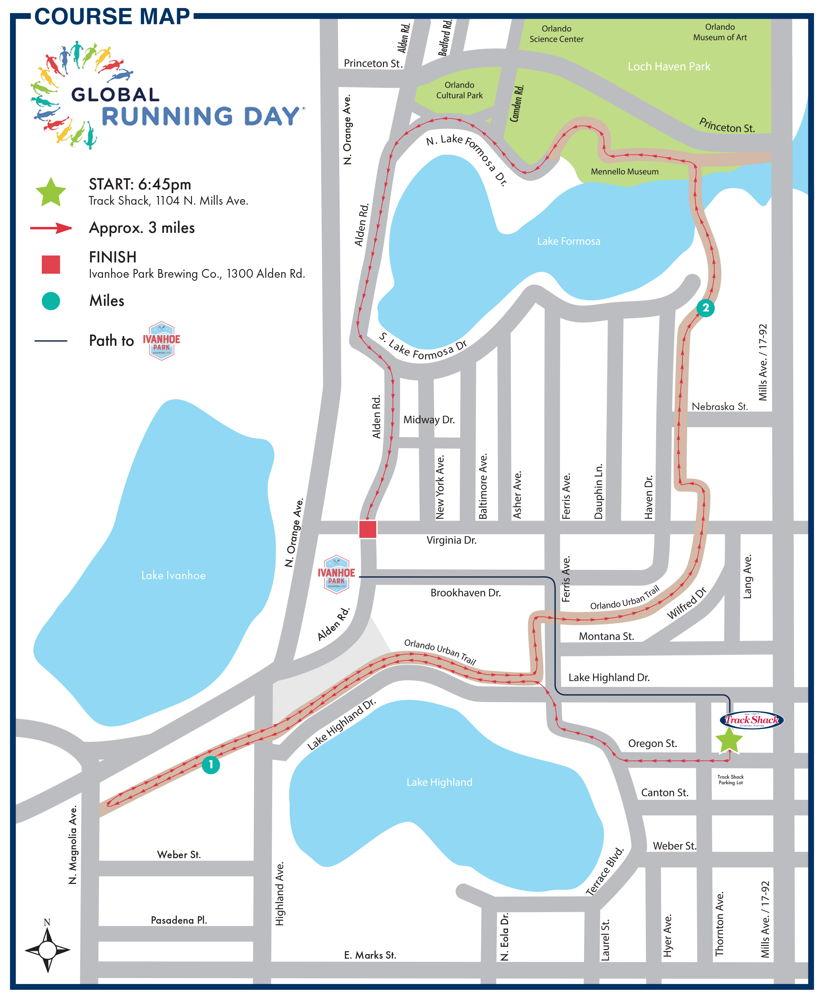 Global Running Day Map