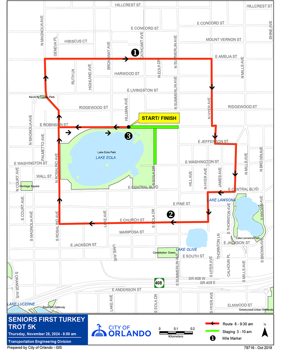 Turkey Trot 5K course map